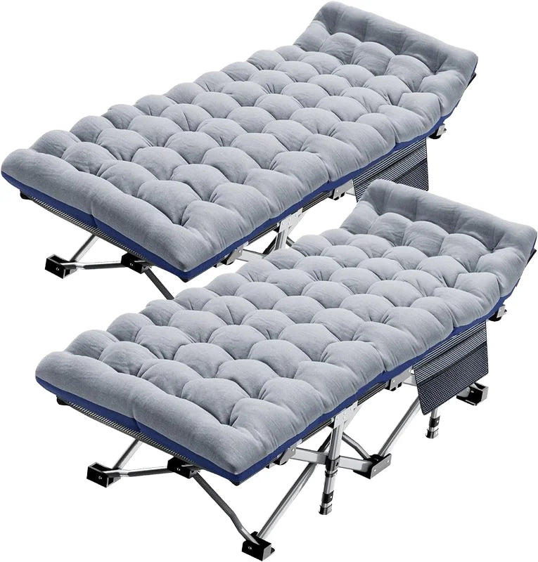 Hot Sale Portable Outdoor Folding Cot with Cushion Modern Design Adult Camping Bed for Hospital Outdoor