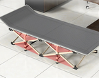 Hot Sale Portable Outdoor Folding Cot with Cushion Modern Design Adult Camping Bed for Hospital Outdoor