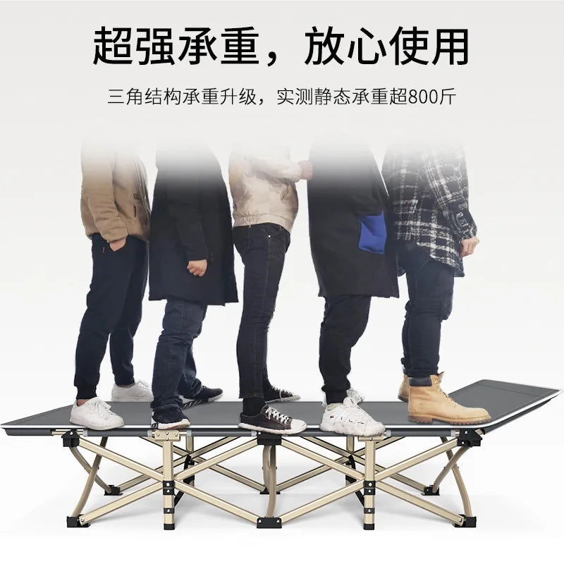Hot Sale Portable Outdoor Folding Cot with Cushion Modern Design Adult Camping Bed for Hospital Outdoor