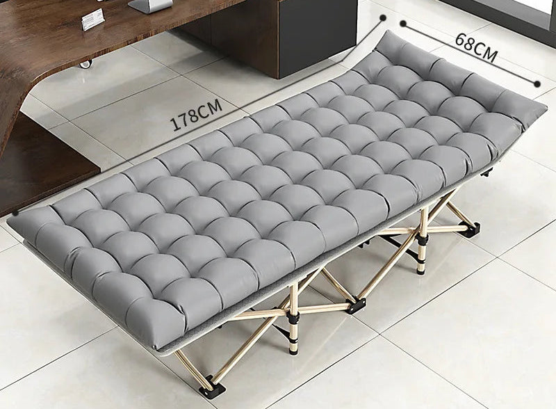Hot Sale Portable Outdoor Folding Cot with Cushion Modern Design Adult Camping Bed for Hospital Outdoor
